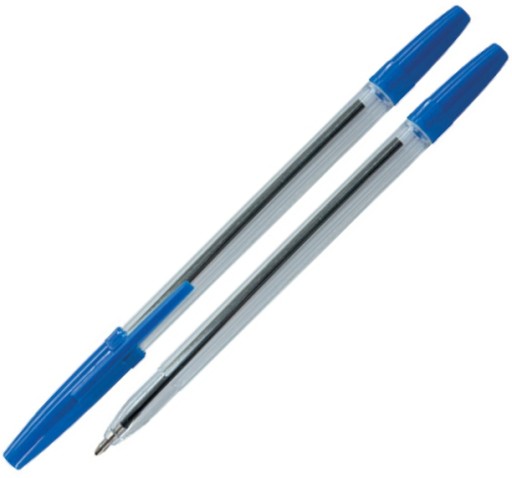 Klasické kancelárske guľôčkové pero 0,7 mm modré 50 ks