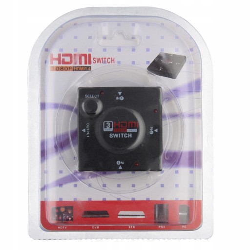 SPÍNAČ 3x HDMI SPÍNAČ SPLITTER FULL HD