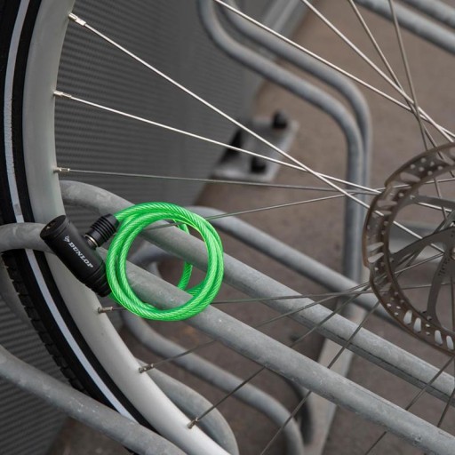 Špirálový zámok na bicykel Dunlop E8711252082585_GREEN