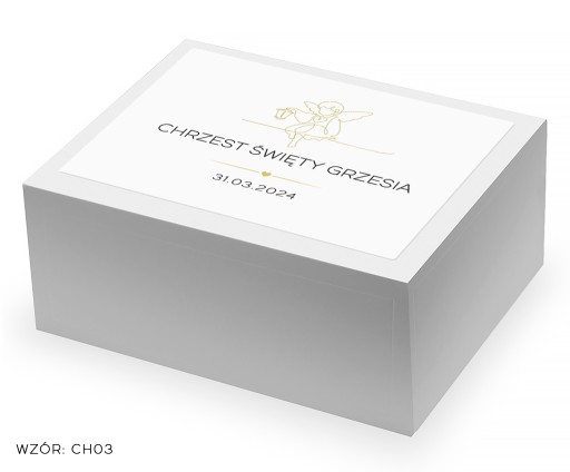 Tortové krabičky s etiketou na svätý krst + personalizácia