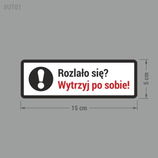Nálepka - Utierajte sa - 5x15