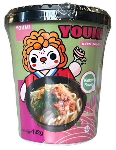 Instantná rezancová polievka Udon Kimchi Flavour Cup 192g Youmi