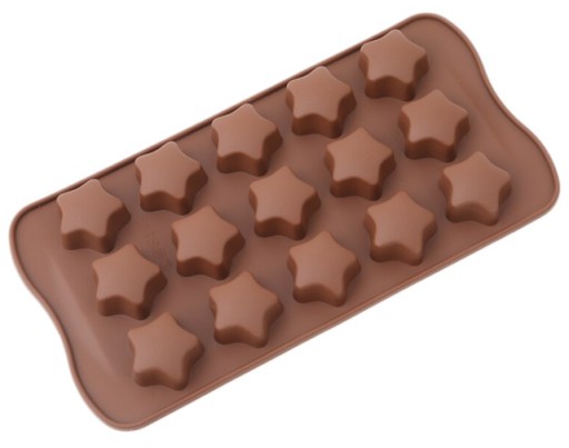 Silikónová forma na čokoládu. Vzor STARS.