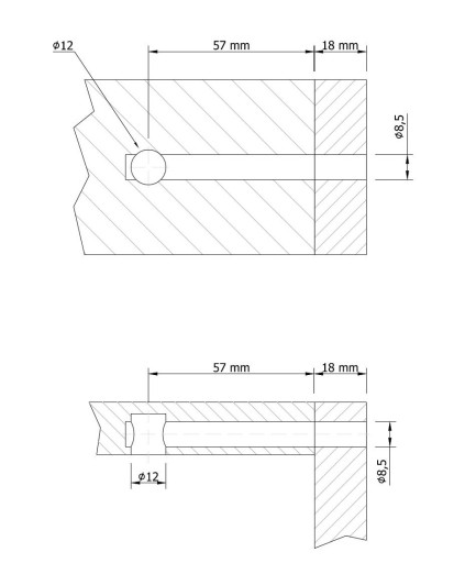 Skrutka T-skrutka M8x80 valčeková matica