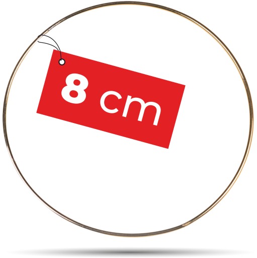 Kovový krúžok na lapač snov, ZLATÝ, 8 cm