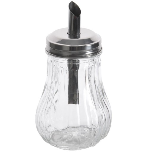 SUGAR BOWL sklenená cukornička s dávkovačom