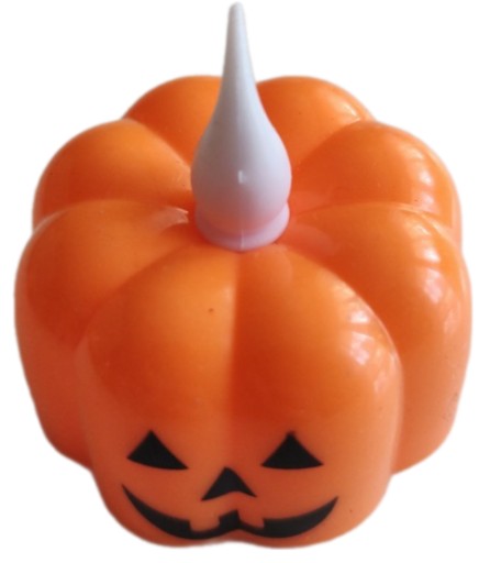 Plastové svietidlo Tekvica svietiaca na Halloween 4,5 x 4,5 cm HAL-029