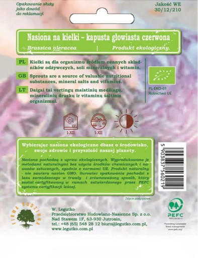 Semená na klíčky, hlavná kapusta. 10g BIO - Semená - W. Legutko