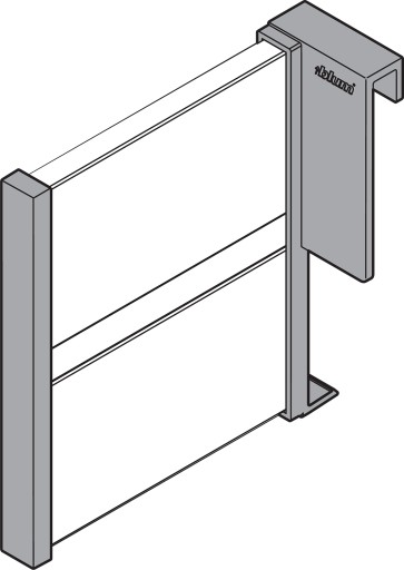BLUM Z43L100S ANTARO, prepážka na lištu, šedá