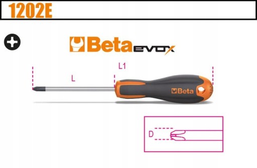 SKRUTKOVAČ KRÍŽOVÝ SKRUTKOVAČ 1202E PH 0 X 60 BETA