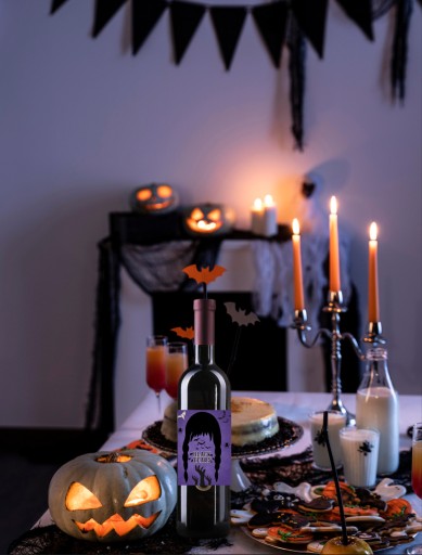 HALLOWEENSKÉ ŠTÍTKY NA FĽAŠE Black Tears 10 ks