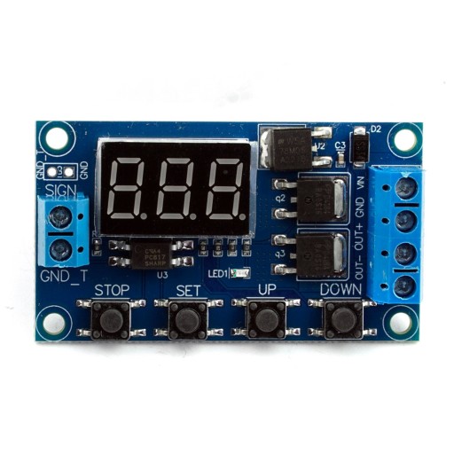 Časový modul s oneskorením časovača MOS 5V-36V 7 pokus