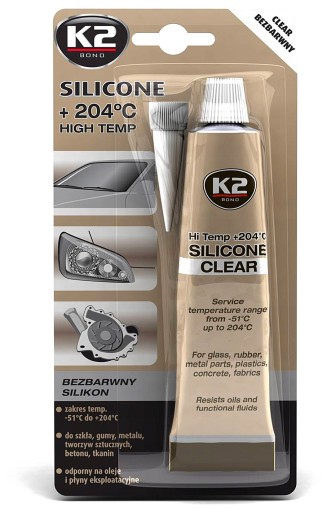 K2 SILIKÓNOVÝ SILIKÓN DO +204°C, Číry, 85G O3M90