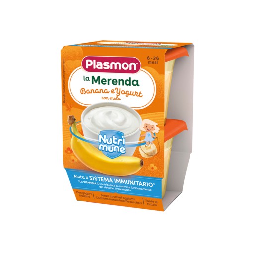 PLASMON Banánový dezert s jogurtom 2x120g