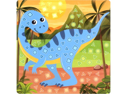 Penová MOZAIKA Scrapbook NÁLEPKY Dinosaury 4 obrázky Clever Head