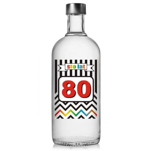 narodeninové etikety k 80. narodeninám ALCOHOL vodka