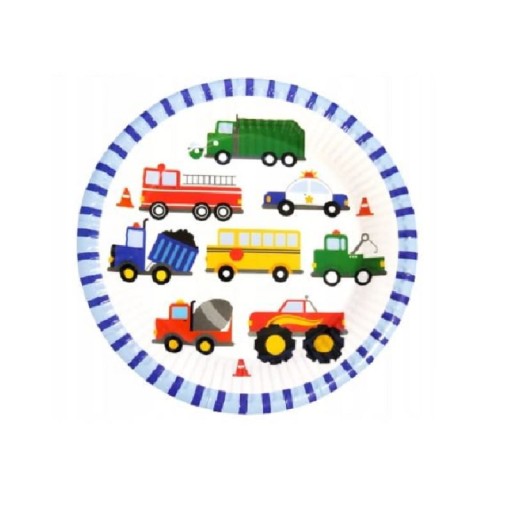 PLÁTKY 18 CM 6 KS AUTA AUTA PLÁTKY