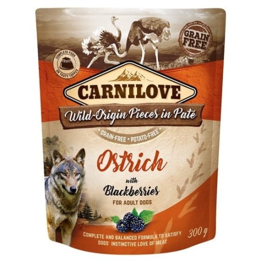 Carnilove Dog Pštros & Černice 300g
