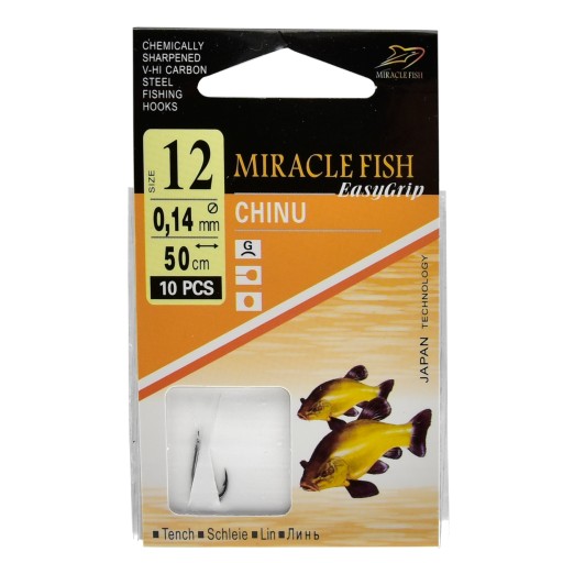 Háčiky CHINU TIED, READY náväzce, 10 KS, veľkosť 12