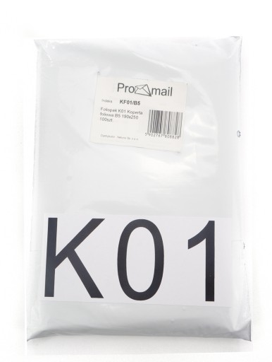Fóliové balíčky K01 Fóliové obálky B5 190x250mm 100 ks.