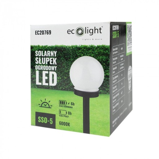 Solar Garden Bollard LED okrúhle tienidlo SSO-5