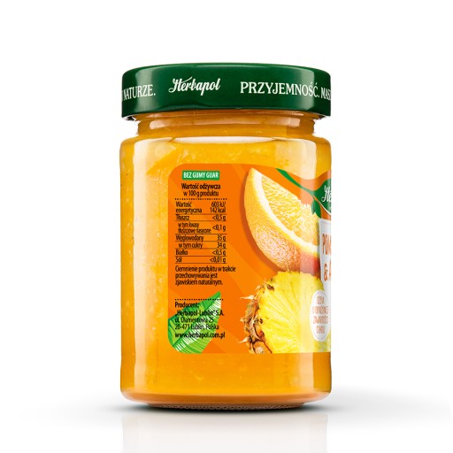 Herbapol pomarančový a ananásový džem 280g