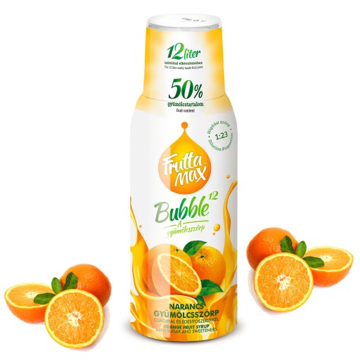 Fruttamax Pomarančový sirup 500 ml do sódy na 12L vody