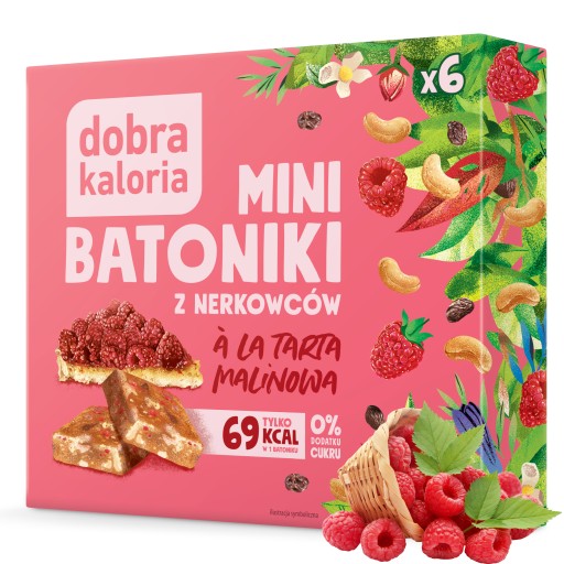 Malinový mini bar DOBRÉ KALÓRIE 6x BEZ CUKRU