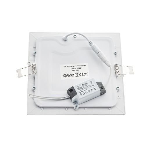 Štvorcový podomietkový LED panel 1080lm 12W NEUTRÁLNY