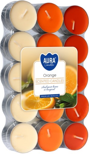 Ohrievače vonných sviečok Bispol Aura p15-30-63 ORANŽOVÉ - 30 kusov