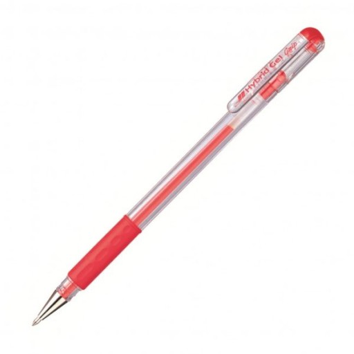Červené gélové pero Pentel Hybrid Gel Grip
