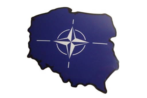 NÁLEPKA NATO POĽSKÁ NÁLEPKA 7,8 x 7,2 cm