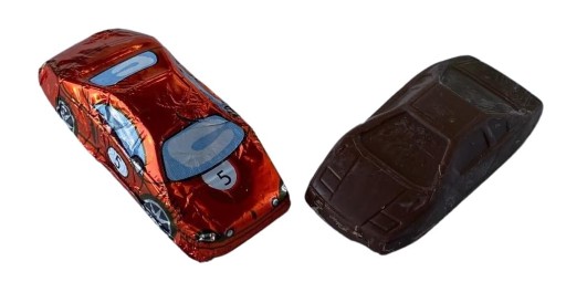 Riegelein Chocolate Cars Cars 88g DE figúrka auta ku dňu detí