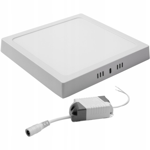 Štvorcový prisadený LED stropný panel, 18W, NEUTRÁL