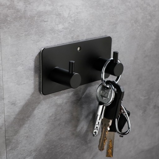Neinvazívny vešiak na uteráky s háčikom na kľúče od kúpeľne samolepiaci loft