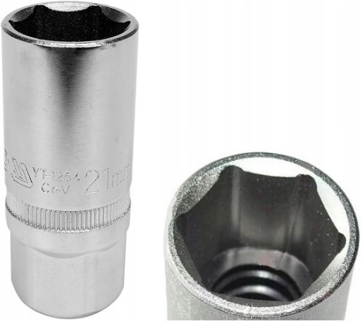 YATO - ZÁSUVKA NA SVIEČKU 1/2'' 6-SIGNÁLOVÝ KĽÚČ 21MM