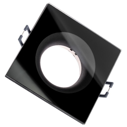 Hermetické vstavané svietidlo GU10 Square Black Keramická objímka zdarma
