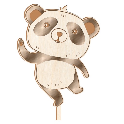 OZDOBA NA NARODENINOVEJ TORTE TOPPER panda 25cm