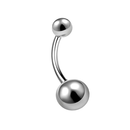 PIERCING Klasický titánový banánový piercing do pupka s dvoma guličkami. 1,6/10