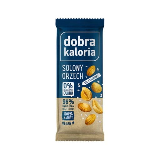 Ovocná tyčinka solené oriešky 35 g - dobrá kalorická hodnota