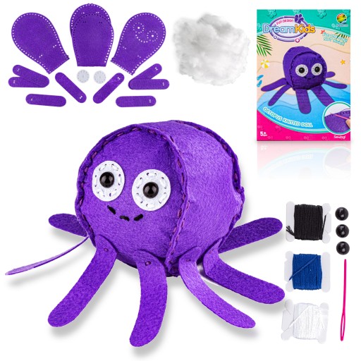 MASKOT Set Vycpaný vankúšik MORSKÉ ZVIERATÁ CHOBOTNICE DIY