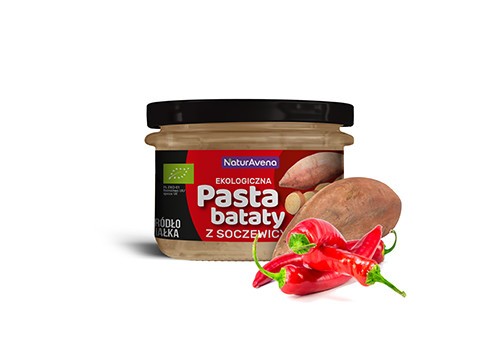 Sladká zemiaková pasta so šošovicou a bio čili 185 g Natu