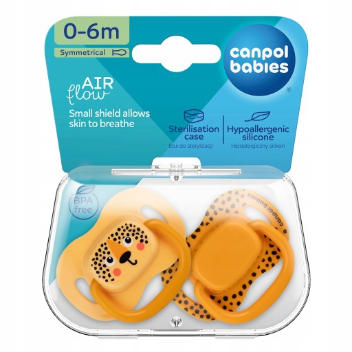 CANPOL SILIKÓNOVÉ SYMETRICKÉ UKLIDŇUJÚCE TACTER BabyBoo 0-6m 2ks