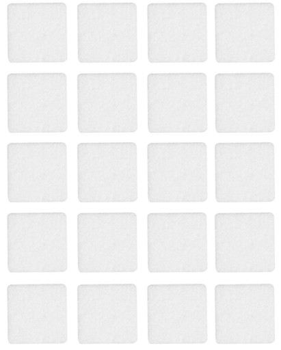 Samolepiace plstené podložky biele 20x20mm balenie 20 ks - VORSTAHL