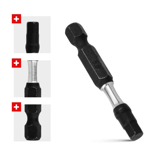 NÁRAZOVÉ HROTY NÁRAZOVÝ BIT SILNÝ SKRUTKOVACÍ BIT HEX5 50 MM