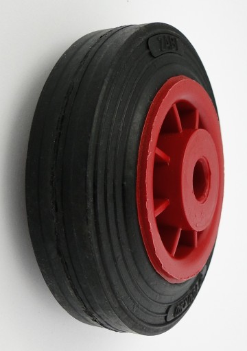 19T Plastové a gumené koliesko, priemer 100 mm, priemer 12 mm
