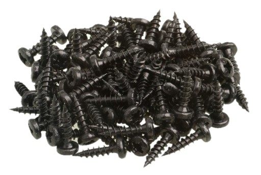 SKRUTKY TEPOVANÉ DREVO ČIERNA 4 x 16 mm 100 ks