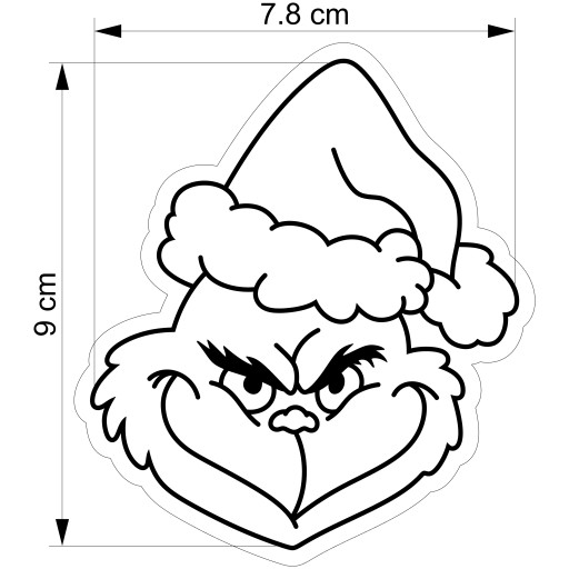 Formička na perník VIANOČNÉ VIANOCE Grinch 9cm