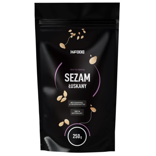 Lúpaný biely sezam 250g HiFOOD biely sezam PREMIUM
