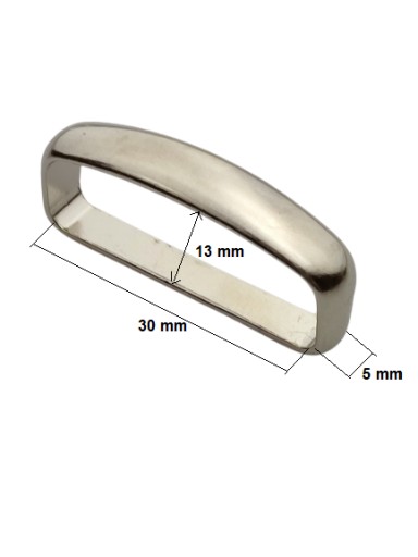 Pútko na opasok 30 mm / 3 cm strieborné